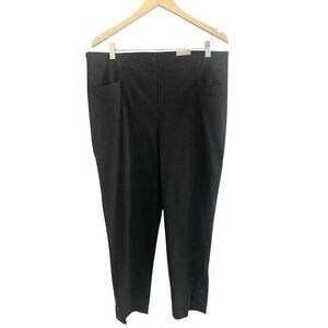 Chico's Micro Dot Slim Ankle Pants Pull On Stretch Black Silver Size 1.5 US 10